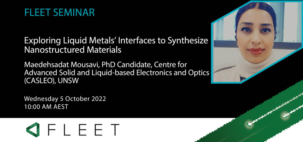 Watch the seminar: Exploring Liquid Metals' Interfaces to Synthesize Nanostructured Materials